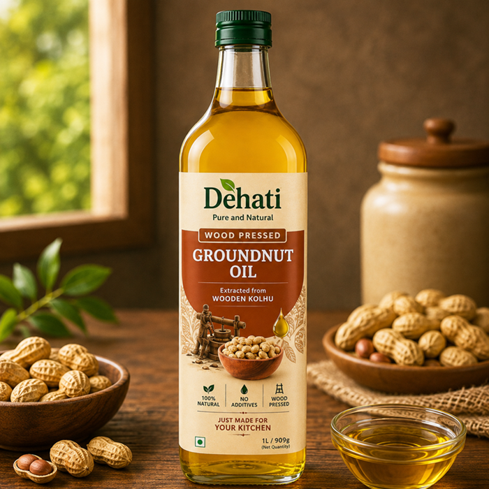 Dehati Groundnut Oil | 100% Pure & Natural | Peanut Oil | Wood Pressed